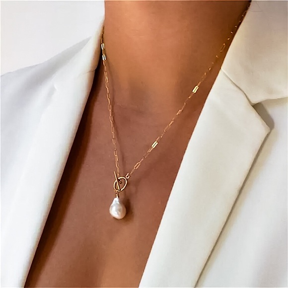 🔵𝟲𝟱%𝗢𝗙𝗙 𝗯𝘂𝗻𝗱𝗹𝗲𝘀 𝟯+🔵 NEW Freshwater Pearl Stainless Steel Necklace - Picture 5 of 14